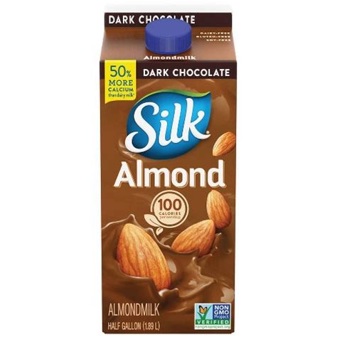 Silk Pure Almond Dark Chocolate AlmondMilk - 0.5gal : Target