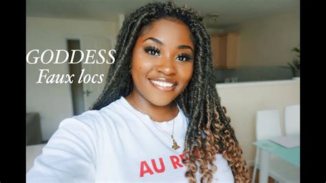 How To Easy Goddess Crochet Faux Locs Beginner Friendly Youtube