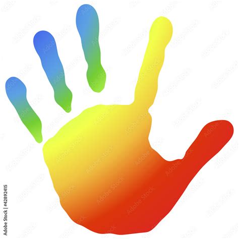 Bunte Hand Stock Vektorgrafik Adobe Stock