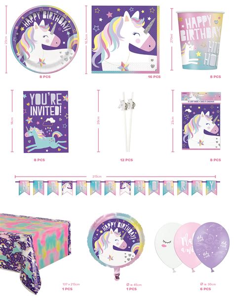 Maxi Kit Anniversaire Licorne Party Vegaooparty