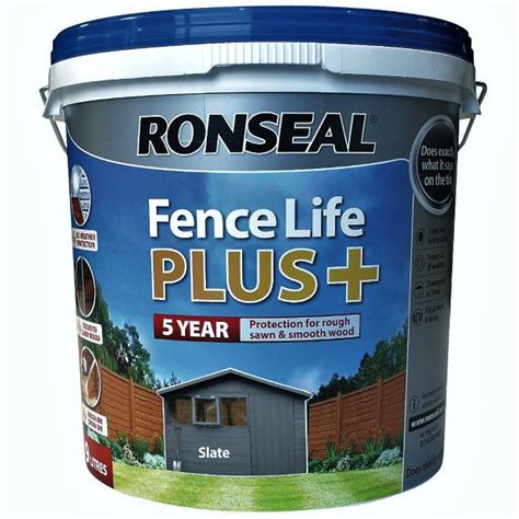 Ronseal Fencelife Plus 5l Slate 37629