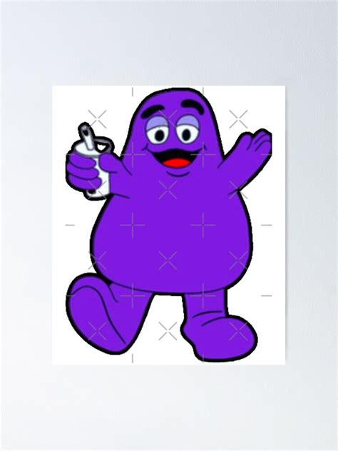 "Grimace cartoon design Sticker " Poster for Sale by EsmeehhDenters ...