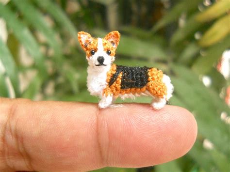 Mini Pembroke Welsh Corgi Amigurumi Crochet Tiny Dog Stuff