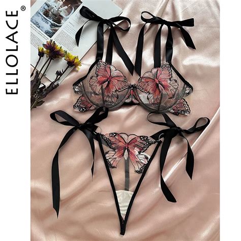 Ellolace Butterfly Lingerie Fancy Lace Delicate Underwear Fairy