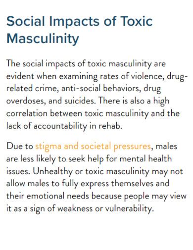 Toxic Masculinity 8 Examples Format How To Identify Pdf