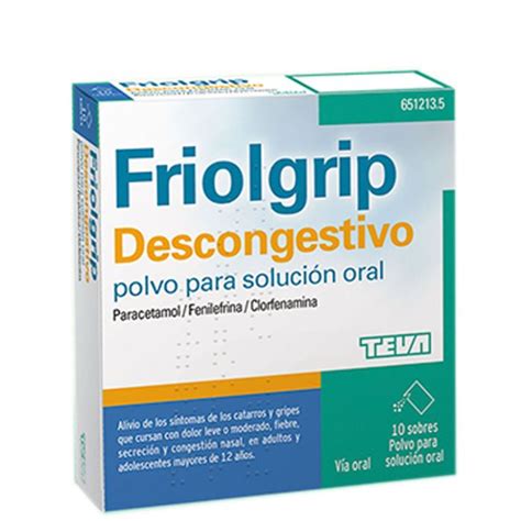 FriolGrip Descongestivo 10 Sobres Polvo para Solución Oral Teva Farmasoler