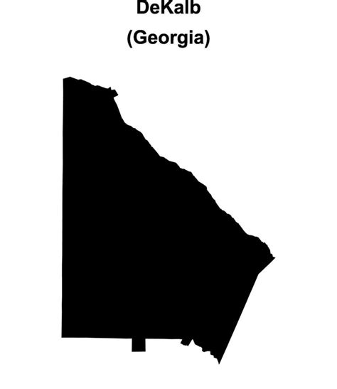 DeKalb County Georgia Blank Outline Map 46720388 Vector Art At Vecteezy