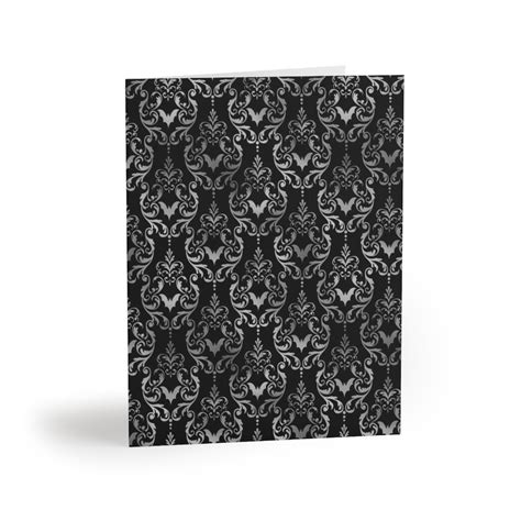 Gothic Greeting Cards Gothic Card Goth Ts Bat Damask Victorian