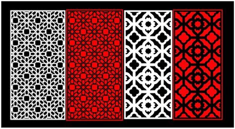 Premium Vector | A black and red pattern with a white geometric pattern.