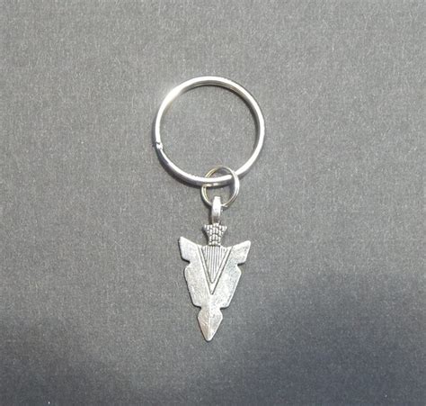 Arrowhead Keychain Arrowhead Keyring Arrow Head Keychain Etsy