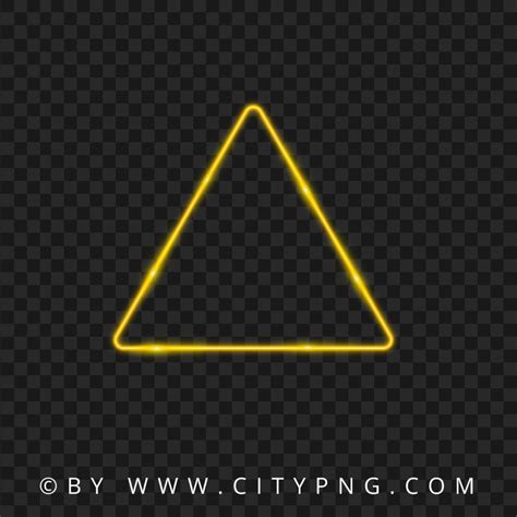 Hd Neon Yellow Glowing Triangle With Flare Effect Png Citypng