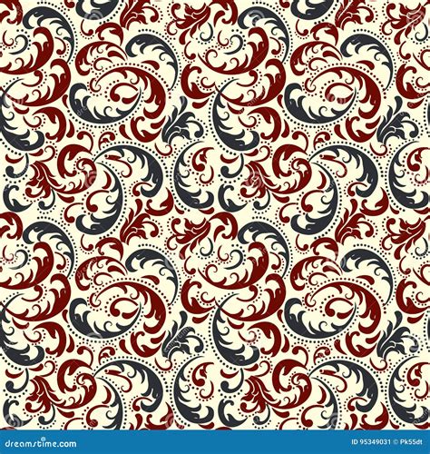 Damask Seamless Pattern Background Classical Luxury Old Fashioned Damask Ornament Royal