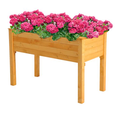 Rectangular Raised Garden Bed Vegetable Planter Flower Kit Gardening ...