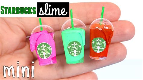 Diy Miniature Starbucks Slime And Miniature Slime Supplies Youtube