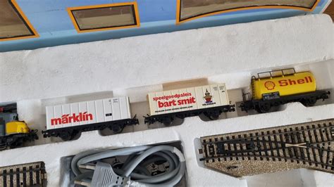 Märklin H0 Startset 1 met e loc Serie 1100 3 goederenwagens M