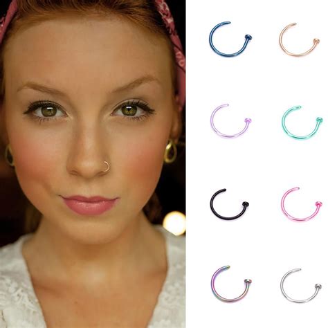 2019 Trend Fake Septum Clip On Non Piercing Swirls Septum Nose Ring