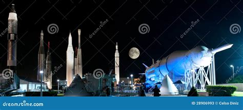 Rockets at NASA Kennedy Space Center Editorial Stock Photo - Image of ...