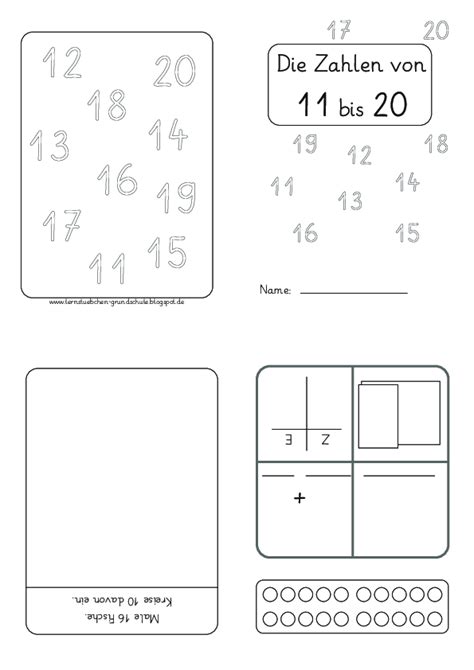 Die Zahlen Bis 20 Pdf Lernstübchen