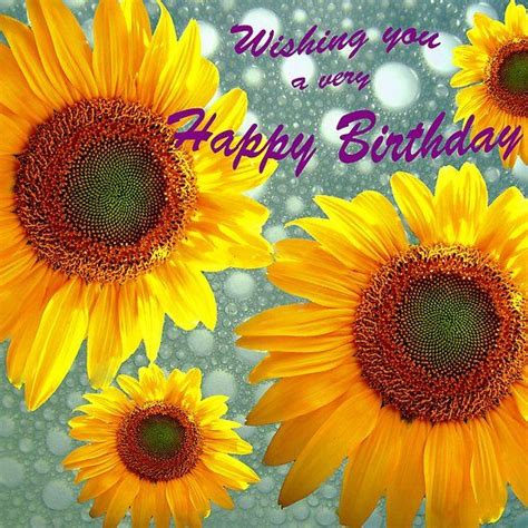 Happy Birthday Sunflowers | Happy birthday sunflower, Happy 20th ...