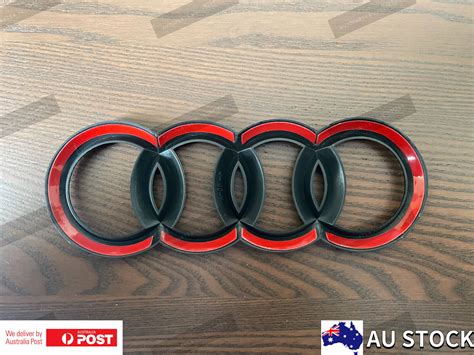 Audi Gloss Black Badge Emblem Sticker Decal Front Ring Rings Q5 Sq5 Q7