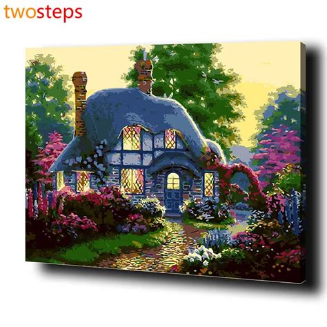 TwoSteps DIY Digital Canvas Oil Painting By Numbers Pictures Coloring