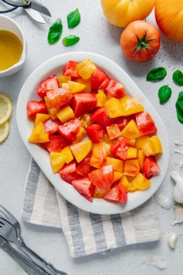 Easy Summer Tomato Basil Avocado Salad Eating By Elaine