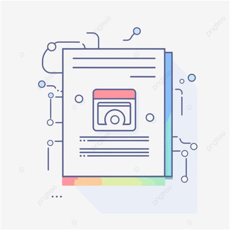 Photo Of A Document Encased In A Square Line Illustration Vector