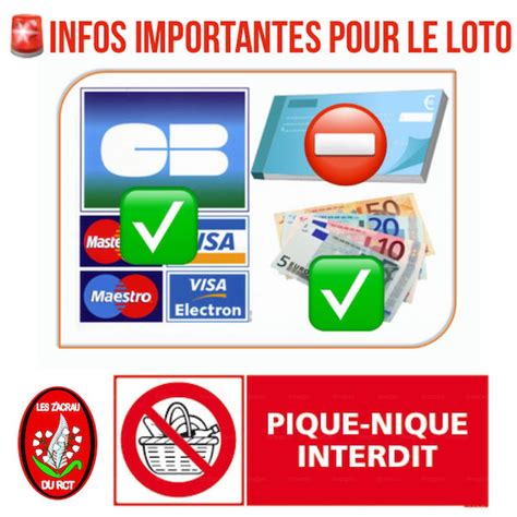 Infos Importantes Pour Le Loto Des Z Acrau Du Rct Les Z Acrau Du Rct