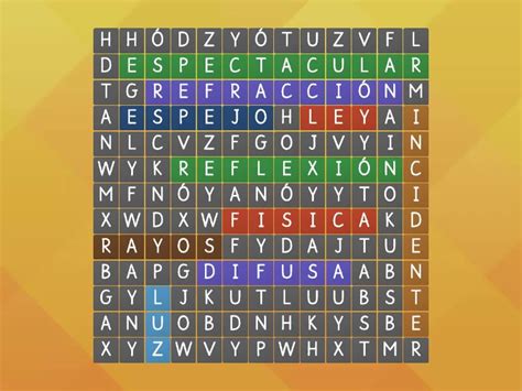 Sopa De Letras Fisica Wordsearch