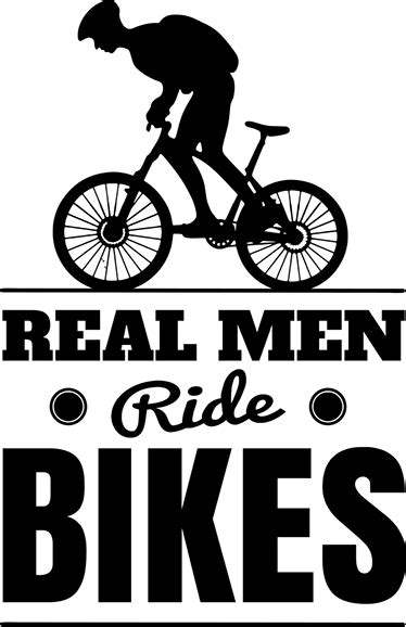 sticker real men ride bikes - TenStickers