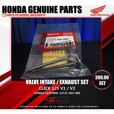 Honda Click V V Valve Set Intake Exhaust Honda Genuine Shopee