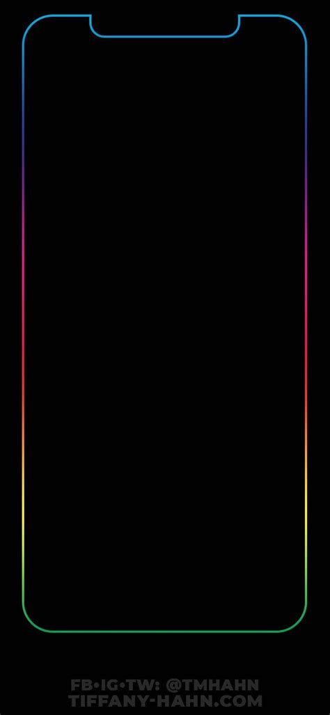 Iphone Xs Max Wallpaper Rainbow Outline V02 Iphone Homescreen