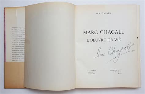 Marc Chagall Loeuvre Gravé By Meyer Franz Bon Cartonnage Toilé Et