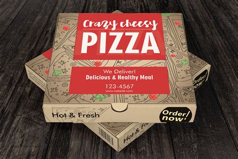 Crazy Cheese Pizza box Design on Behance