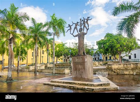 The Statue of Eugenio Maria de Hostos in Park de Beneficencia in San Juan, Puerto Rico on a ...