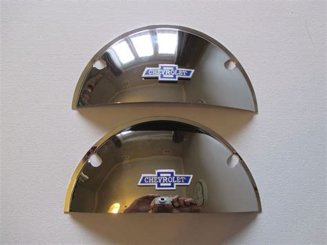 7 Half Moon Headlight Covers With Chevrolet Bowtie Logo Chev Headlamp