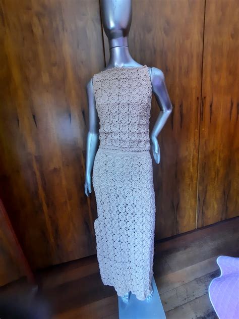 Conjunto De Crochê Saia Longa E Cropped - Conjunto Saia Longa e Cropped em Crochê - Anelise | Elo7