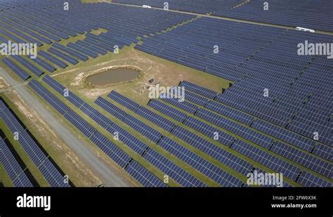 Royalla Solar Panel Farm Reveal Farming Dam For Sheep Stock Video