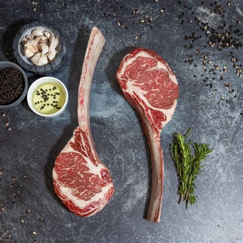 Tomahawk Rib Steaks Beef Grand Western Steaks