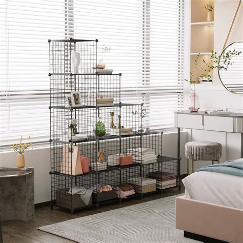 Buy Awtatos Wire Cube Storage Metal Grids Bookcase Modular Storage Cube