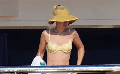 Gigi Hadid Relaxes In A Yellow Bikini During Yacht Day With The Beckham