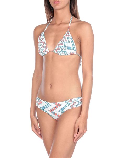 Emilio Pucci Cotton Bikini In Azure Blue Lyst