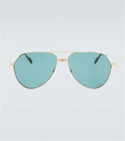 Aviator sunglasses in blue - Cartier Eyewear Collection | Mytheresa