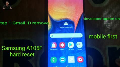 How To Reset Samsung Galaxy A10 Hard Reset And Developer Option Youtube