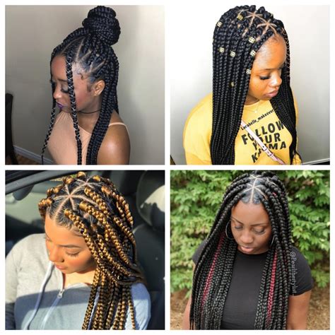 Triangle Braids Hairstyles New Way Of Rocking Box Braids Hairstyles Galaxy