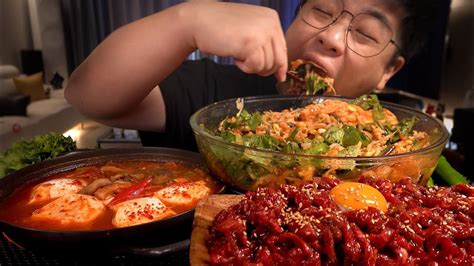 비빔밥 먹방 육회넣어 육회비빔밥 순두부찌개까지 레전드 먹방 Yukhoe Bibimbap Mukbang Legend