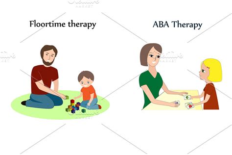 Vector Set With The Main Methods Of Autism Correction Aba Flootime