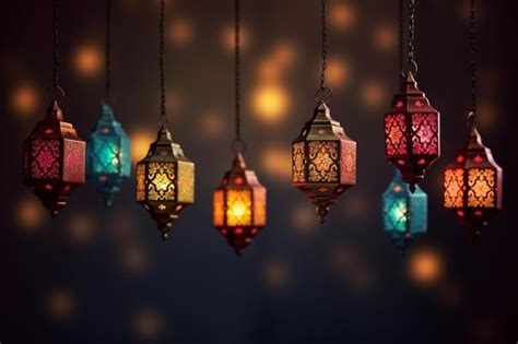 Premium Photo Background With Arabic Lanterns For Ramadan Kareem