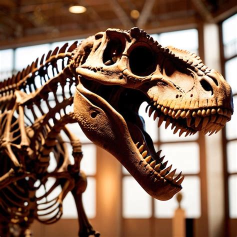 Premium Photo | T Rex dinosaur skeleton in a museum