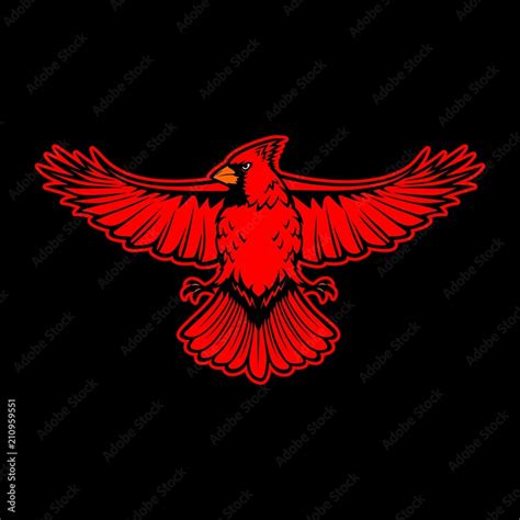 cardinal red bird esport gaming mascot logo template Stock Vector ...